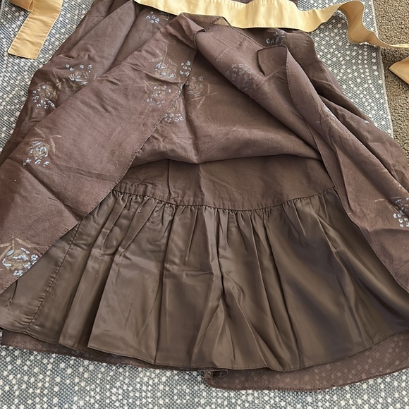 Anthropologie Strapless with Gold Sash tie. Beautiful Size 2 - Picture 4 of 9